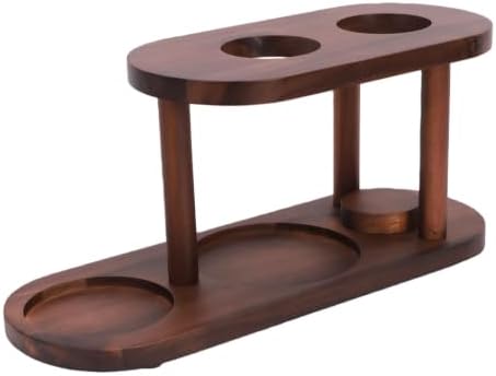 Asixxsix Pour Over Coffee Station Coffee Dripper Stand, Wooden Drip Station Pour Over Maker Stand Filter Holder, Wood Bar Organizer by Asixxsix