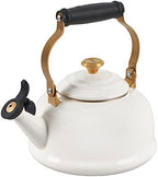 Le Creuset Enamel On Steel Whistling Tea Kettle, 1.7 qt., White/Gold - Image 6