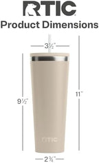 RTIC 28oz Everyday Tumbler, Insulated, Ceramic Lined, Beach - Image 4