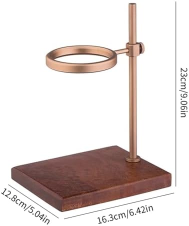 Dripper Hand Pour Over Stand Adjustable Coffee Filter Holder With Wooden Base Station - Image 6