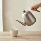 Tea Kettle with Wooden Handle Compact Stainless Steel Tea Kettle Food Grade Teapot for Kitchen, Restaurants, style to 2, 1600ml Without Tea Infuser - Image 7