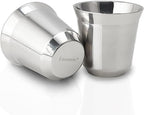 Easyworkz Porcelain French Press and Double Wall Insulated Metal Demitasse Cups - Image 6