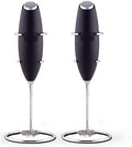 Electric Milk Frother, Hand-held Coffee Rother, Foam Maker for Lattes Whisk Drink Mixer Powerful Blender Baking Utensils Mini Foamer for Cappuccino, Frappe, Matcha, Hot Chocolate-2 pcs by Unknown