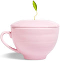 Tea Forte Café Cup with Lid, Rose Pink, 8 oz by TeaForte