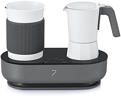 SEVEN&ME Espressor Machine Coffee Maker, with Milk Froth All-in-One Espresso Machine Combination, Latte Cappuccino Macchiato Espresso Electric Moka Pot, One Click Smart Operation（8.66"） by SEVENME