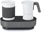 SEVEN&ME Espressor Machine Coffee Maker, with Milk Froth All-in-One Espresso Machine Combination, Latte Cappuccino Macchiato Espresso Electric Moka Pot, One Click Smart Operation（8.66"） by SEVENME
