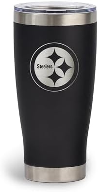 The Memory Company Officially Licensed 20oz Tumbler Etched, Pittsburgh Steelers by TheMemoryCompany