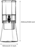 Iced Coffee Maker Cold Brew Coffee Maker Glass Carafe Drip Coffee Maker Glass Pitcher Portable Build Heat Resistant Lid Detachable Washable Parts Comp, Clear - Image 3