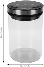 Haofy Automatic Vacuum Coffee Canister Rechargeable Glass Airtight Storage Container 2000mAh Lithium Battery LED Display Real Time Pressure Sensor for Coffee Beans Freshness - Image 5