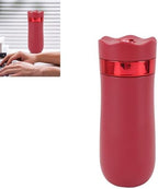 Zopsc French Press Mug, Stainless Steel Insulated Portable 320ml Coffee Maker, Red Travel Mug for Outdoor Office Home - Image 3
