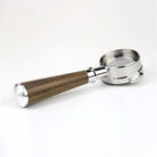 58mm Bottomless Coffee Portafilter,Compatible For La Marzocco，2-ear Steel Modified Solid Wood Handle Filter Barista Tool(Style j) - Image 5