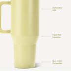 HydroJug Traveler 32oz, Insulated Tumbler with Handle & Straw, Olive - Image 3