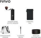 MAVO Manual Coffee Grinder, Shadow Wand Hand Coffee Grinder, Capacity 25g with CNC Stainless Steel 7-Axis Conical Burr, Adjustable Setting, Burr Coffee Bean Grinder for Pour Over, Espresso (Black) - Image 2