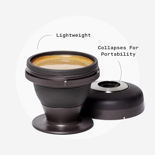 Corkcicle Coffee Palmpress 8 oz Collapsible French Press, Espresso - Image 5