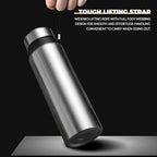 60 oz Smart Water Bottles with Digital Temperature Display Coffee Tea Infuser Bottle LED Thermal Cup Double Walled Vacuum Insulated Stainless Steel Flask Leak Proof Travel Mug Keep Warm (silver) - Image 2