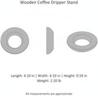 Wooden Coffee Dripper Stand for Pour Over Cone Filters, Solid Wood Base with Open Frame Design, 6.3 x 6.3 x 2.6 Inches (1 PC) - Image 7