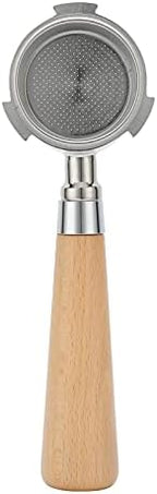 3 Ear Bottomless Portafilter for Coffee Machines, Stainless Steel Espresso Handle with Ergonomic Beech Wood Grip, Compatible Filter Holder for Home Barista Use (51mm) - Image 3