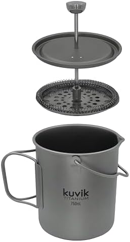 Kuvіk 450ml (15 oz) Titanium Mug & 750ml (25 oz) French Press Bundle - Image 6
