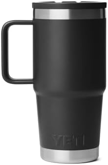 YETI Rambler 20 oz Travel Mug with Flip Straw Lid – Stainless Steel, Vacuum Insulated, Leakproof, Cup Holder Friendly, Black - Image 5
