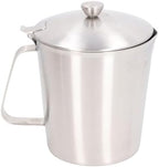 304 Stainless Steel Measuring Cup with Lid, Milk Frothing Pitcher for Art, 18oz Steaming Pitcher with Marking Handle, Large Capacity Coffee Milk Cup for Home, Dishwasher - Image 4
