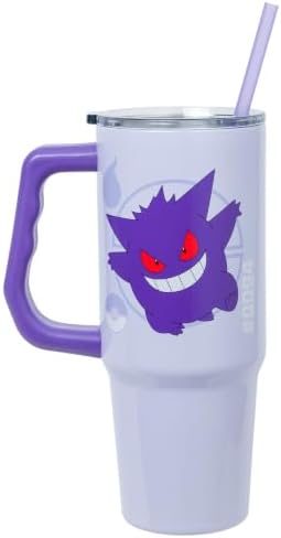 Silver Buffalo Pokemon Gengar Ghost Type Stainless Steel Tumbler, 30oz - Image 2