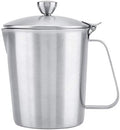 Stainless Steel Milk Frothing Pitcher Milk Frothing Pitcher High Capacity Stainless Steel Milk Frothing Pitcher Coffee Cup Mug with Cover Measurement(1000ML) by Unknown