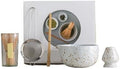 6PCS Matcha Bowl Set Diancha Tools Tea Ceremony Accessories Ceramic Whisk Kit(Brown) by Unknown