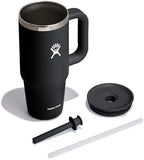 Hydro Flask Travel Tumbler with Handle, Lid and Straw - Insulated Stainless Steel in 24 Oz Black - Image 2