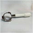 54mm 3-ear Naked Portafilter With BasketStainless Steel Bottomless Coffee Handle(ABS white,With 1 cup basket) - Image 2