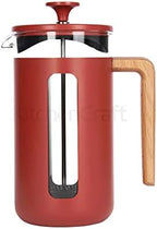 La Cafetière Pisa Stainless Steel Cafetière, Eight Cup, Red, Gift Boxed by La+Cafeti%C3%A8re