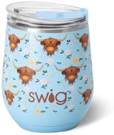 Swig Life 12oz Insulated Wine Tumbler with Lid, Holy Cow by SwigLife
