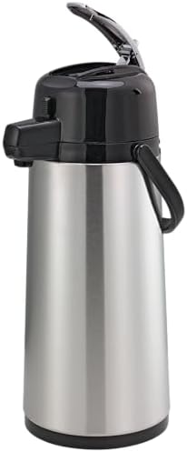 Service Ideas Eco-Air Airpot with Lever, 64.2oz, Glass Vacuum Insulated by ServiceIdeas