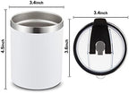 MEWAY 12 oz Lowball, Tumbler Stainless Steel Double Wall Vacuum Insulated Mug with Straw and Lid, Cleaning Brush ，Durable Powder Coated Insulated Coffee Cup for Cold & Hot Drinks (White, 12 pack) - Image 3
