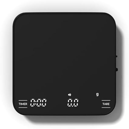 Digital Coffee Scale, Rechargeable Espresso Scale with Tare Function, 0.1g Precision, LED Display, Manual/Automatic Timing for Espresso and Pour Over Brewing by Unknown