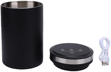 AYNEFY Cordless Rechargeable Digital Display Sealed Storage Jar Coffee Canister Stainless Steel Airtight Bean Grounds Container Holder Digital Time Power Display Automatic Charging - Image 6