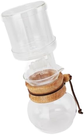 Cold Brew Coffee Maker 400ml, Double Layer Borosilicate Glass Ice Drip Coffee Machine, Glass Dripper with Filter Paper and Adjustable Water, for Home Tea Room Office by oreilet