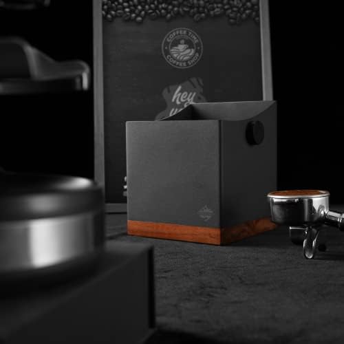 54mm Bottomless Espresso Portafilter Walnut Handle with 2.5L Espresso Knock Box - Image 4