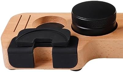 Espresso Accessories Kits Espresso Tamping Stand Set Barista Part Multipurpose Coffee Tamper Distributor and Stirrer for Counters Shop Cafe, Beech 51mm - Image 3