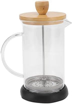 flexman French Press Coffee Maker, High Heat Borosilicate Glass Stainless Steel French Press Coffee for Home, Office Outdoor, Camping Family Gatherings (600ML Bamboo Cover) by flexman