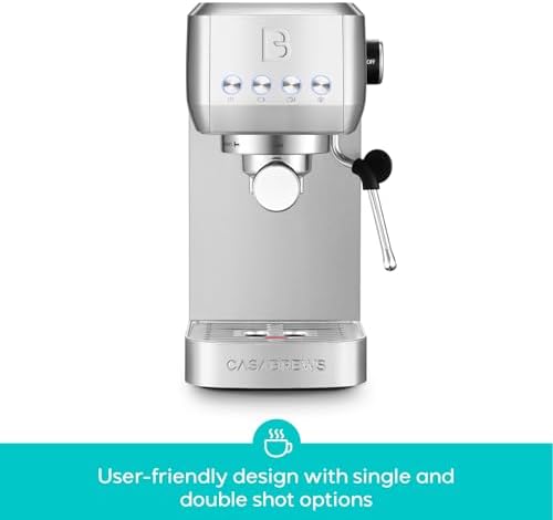 CASABREWS Professional Espresso Maker Cappuccino Machine with Steam Milk Frother Milk Frothing Pitcher - Image 4
