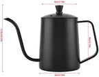 550ml Stainless Steel Long Narrow Spout Coffee Pot Spout Drip Coffee Kettle with Lid for Home Kitchen Coffee Shop - Image 3