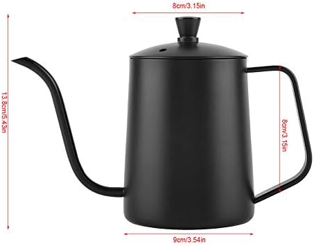 550ml Stainless Steel Long Narrow Spout Coffee Pot Spout Drip Coffee Kettle with Lid for Home Kitchen Coffee Shop - Image 3
