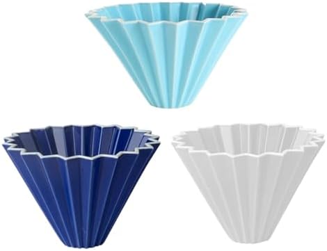 For 1-2 Cups Reusable Funnel Hydraulic Dripper Accessories,Coffee Dripper Ceramic Coffee Filter Cup Maker(Transparent) by Unknown