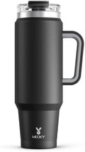 Meoky 40 oz Tumbler with Handle and Straw, Insulated Tumbler with Lid and Straw, Stainless Steel Travel Mug, Keeps Cold for 34 Hours, 100% Leak Proof, Fits in Car Cup Holder (Night) by MEOKY