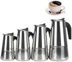 Stainless Steel Moka Pot 2/4/6/9 Cups Stovetop Espresso Maker Italian - Image 3