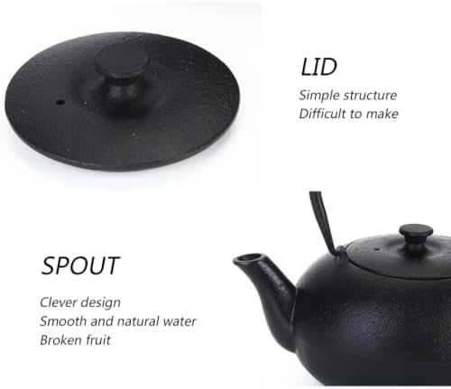 0.8L Japanese Style Cast Iron Teapot Without Coating Tetsubin Tea Kettle with Infuser Iron Tea Gift for Adult Father Mother Family - Image 5