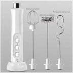 3 In 1 Portable Electric Milk Frother Rechargeable Handheld - Image 5