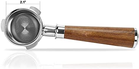 54mm Bottomless Portafilter, Bottomless Coffee Portafilter by IGEELINK with Stainless Steel portafilter and Walnut Handle for Breville Barista Express and 54mm Breville Machines (54MM) - Image 2