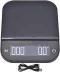 Tyenaza Coffee Scale, Digital Kitchen Scale, 3KG Large LED Backlit Coffee Scale Dual Units USB Charging Timing Function Scale for Home Kitchen Cafe by Tyenaza