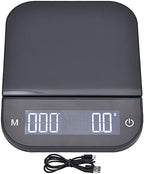 Tyenaza Coffee Scale, Digital Kitchen Scale, 3KG Large LED Backlit Coffee Scale Dual Units USB Charging Timing Function Scale for Home Kitchen Cafe by Tyenaza